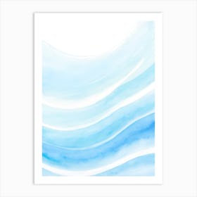 Blue Ocean Wave Watercolor Vertical Composition 40 Art Print