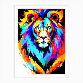 Colorful Lion 5 Art Print