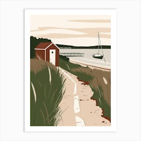 Beach Hut Art Print