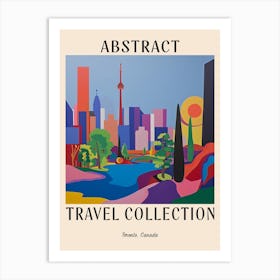 Abstract Travel Collection Poster Toronto Canada 6 Art Print