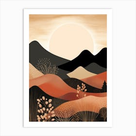 Sunset In The Mountains 17 Art Print