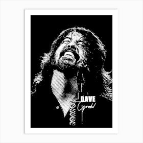 Dave Grohl AmericanRcok Musician Black White Line Art Poster