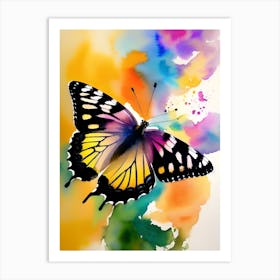 Butterfly Watercolor Painting 1 Art Print