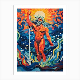 Vibrant Poseidon Art Print