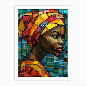 African Woman In Turban Art Print