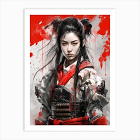 Samurai Girl Art Print