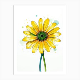 Yellow Daisy Art Print