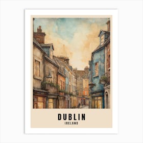 Dublin City Ireland Travel Poster (16) Art Print