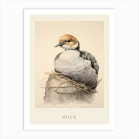 Beatrix Potter Inspired  Animal Watercolour Duck 2 Art Print