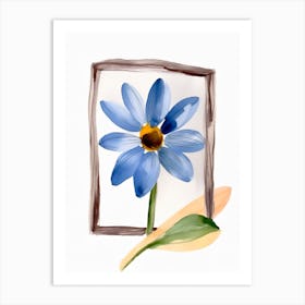 Blue Daisy 1 Art Print