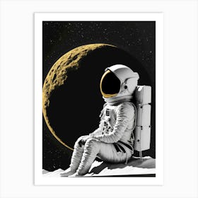 Astronaut In Space Canvas Print Art Print