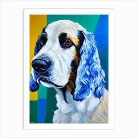 English Cocker Spaniel Fauvist Style Dog Art Print