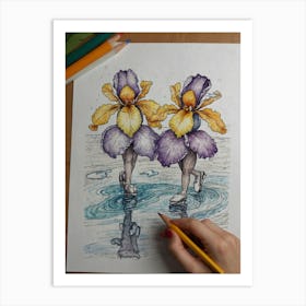 Iris Flower Art Print