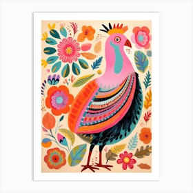 Pink Scandi Turkey 2 Art Print