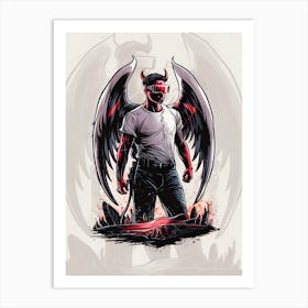 Devil With Wings 1 Art Print