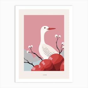 Minimalist Loon Bird Poster Art Print