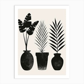 Three Potted Plants Art Print