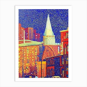 Allentown, City Us  Pointillism Art Print