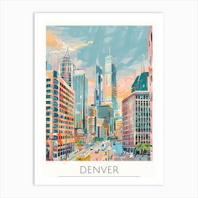 Denver Cityscape Art Print