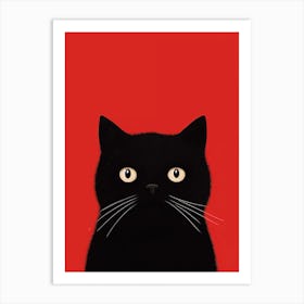 Black Cat Canvas Print Art Print