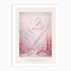 Dreamy Winter National Park Poster  Berchtesgaden National Park Germany 2 Art Print