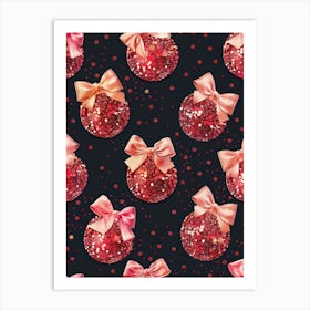 Coquette Disco Balls 1 Pattern Art Print