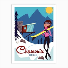 Chamonix Mont Blanc Poster Art Print