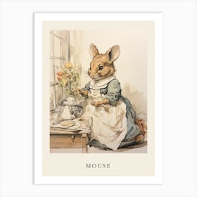 Beatrix Potter Inspired  Animal Watercolour Mouse Art Print