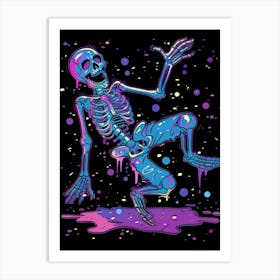 Skeleton Dancing 2 Art Print