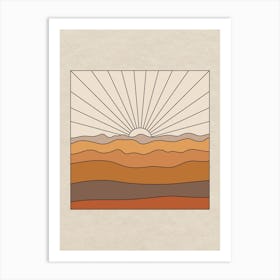 Abstract Sunrise Art Print