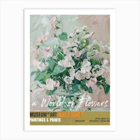 A World Of Flowers, Van Gogh Exhibition Sweet Peas 1 Art Print