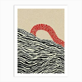 Fireworms II Linocut Art Print