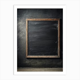 Abstract Capture Of A Blank Blackboard Smudge Marks Streaked Horizontally Across Chalk Residue Vis (1) Art Print