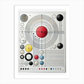 bauhaus circles art poster Art Print