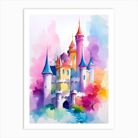 Watercolor Castle 2 Art Print