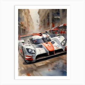 Race Car On The Street Art Print