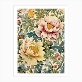 Victorian Floral Wallpaper 5 Art Print