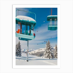 Ski Lifts Art Print