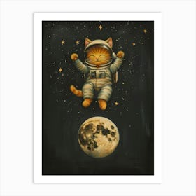 Astronaut Cat 1 Art Print