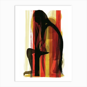 Woman With Long Hair 9 Art Print