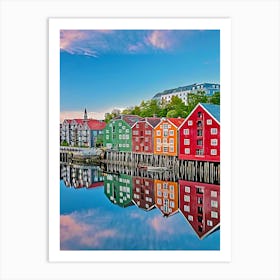 Colorful Houses By The Water 1 Art Print