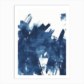 Blue Abstract Painting 4 Art Print