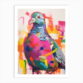 Colourful Bird Painting Pigeon 2 Art Print