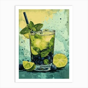 Caipirinha Watercolour Inspired 4 Art Print