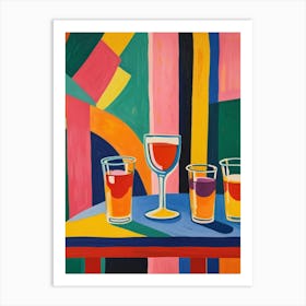 Three Glasses Of Wine Art Print