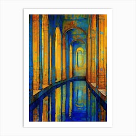 Basilica Cistern Yerebatan Sarnc Pixel Art 9 Art Print