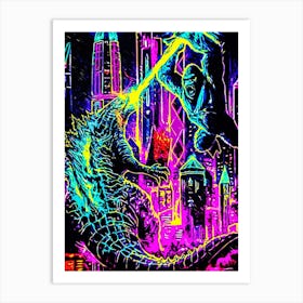 Godzilla Vs King Kong 1 Art Print