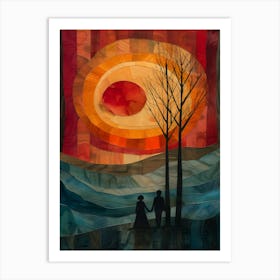 Sunset In The Woods Art Print