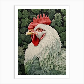 Ohara Koson Inspired Bird Painting Chicken 4 Art Print