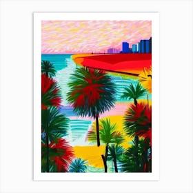 Miami Beach, Florida Hockney Style Art Print